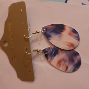 Faux leather earrings